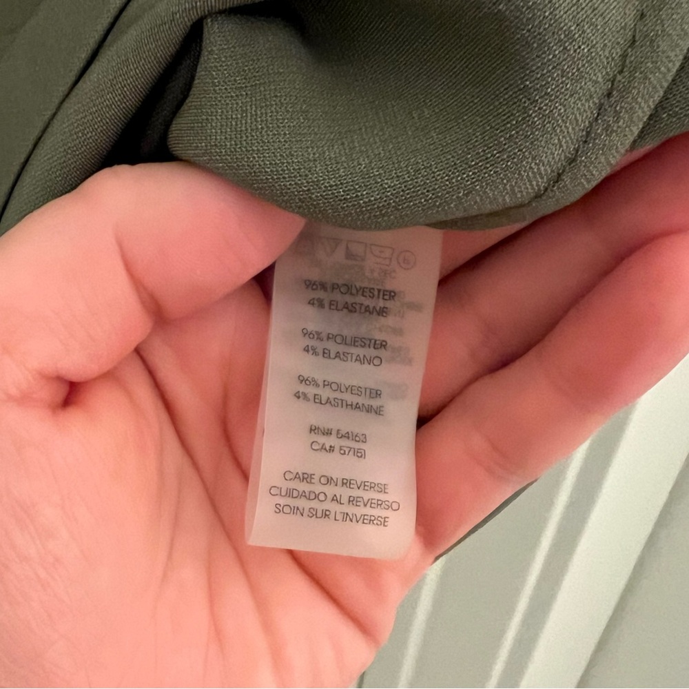 Calvin Klein Solid Elbow Length Blouse - Olive Gr… - image 6